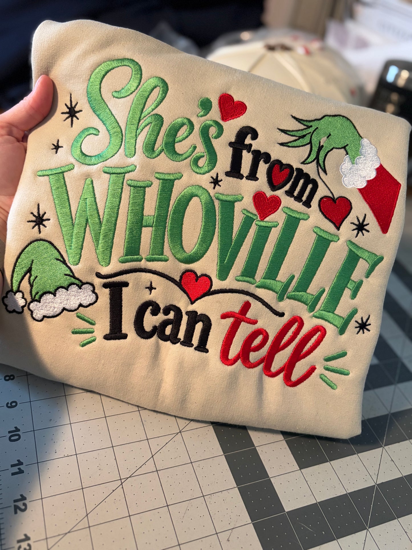 She’s From Whoville Embroidered Crewneck