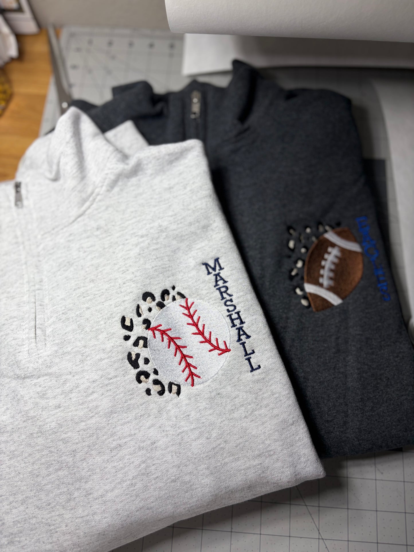 Leopard Baseball 1/4 zip