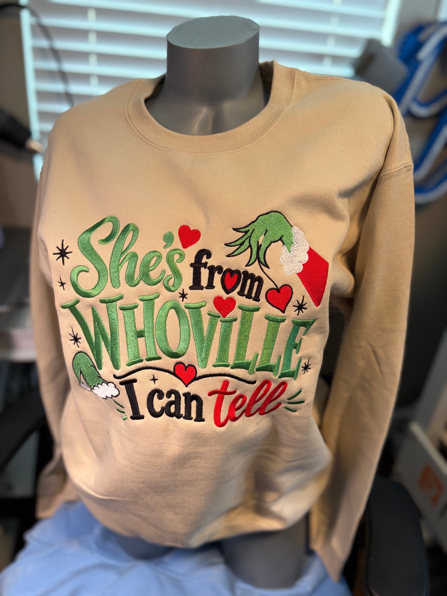 She’s From Whoville Embroidered Crewneck