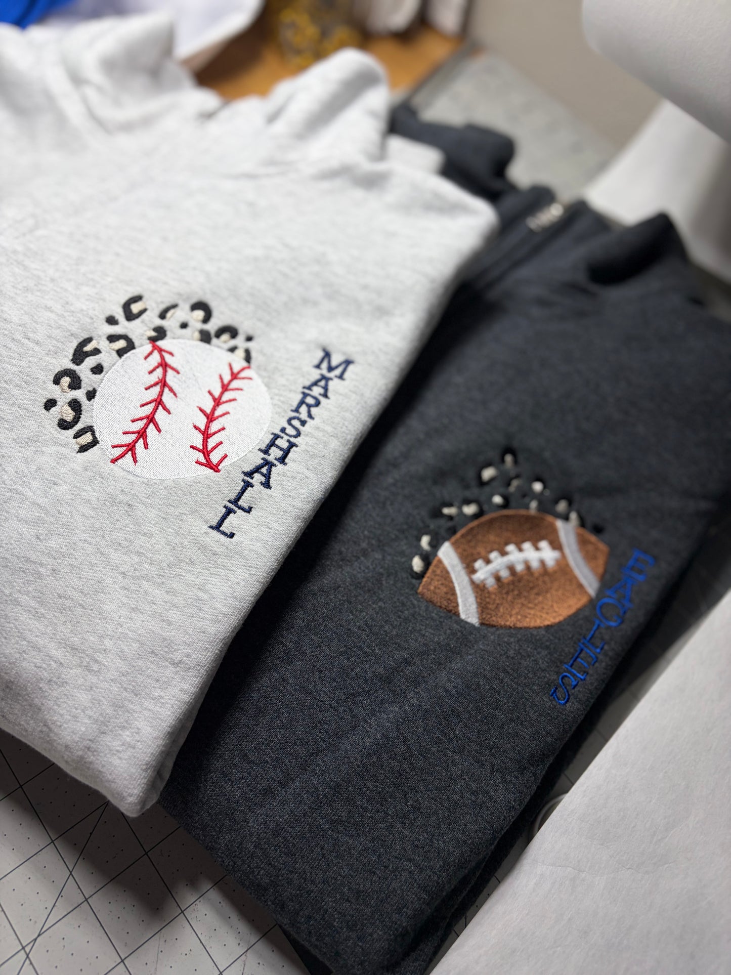 Leopard Baseball 1/4 zip