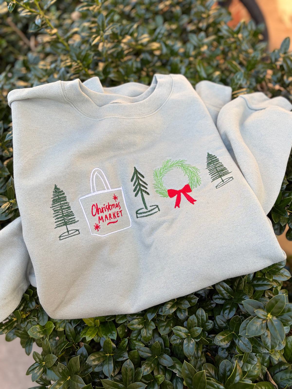 Christmas Market embroidered sweatshirt