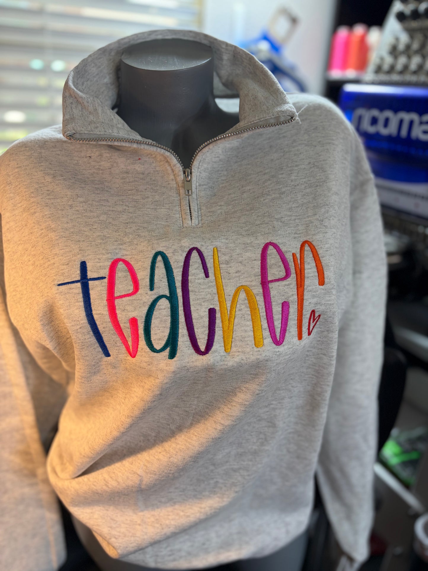 Multicolor TEACHER 1/4 Zip
