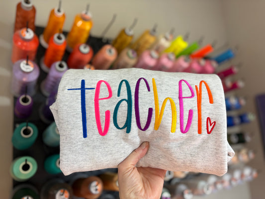 Multicolor TEACHER 1/4 Zip