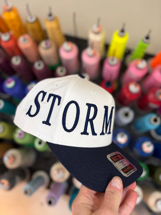 Tall Serif Puff oversized w/logo otto hat