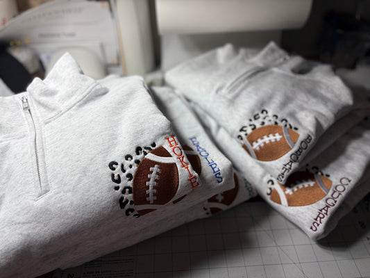 Leopard Football 1/4 zip