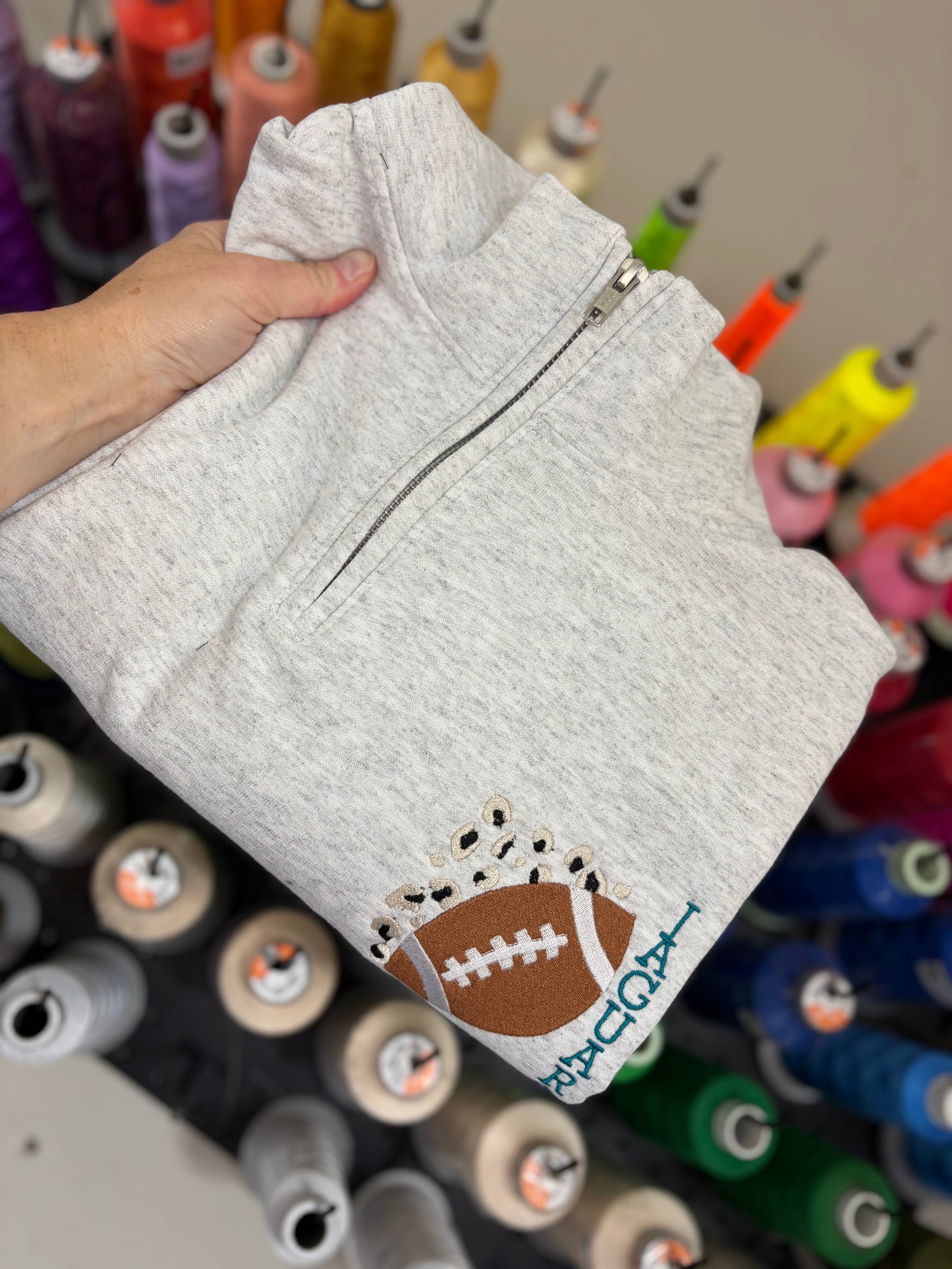 Leopard Football 1/4 zip