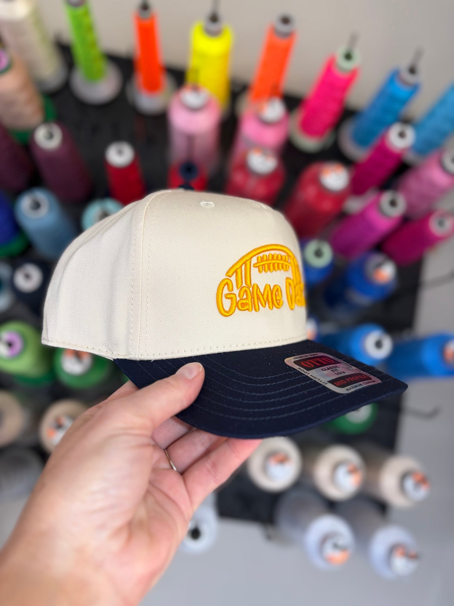 Football Game Day 3D Puff Embroidered Hat