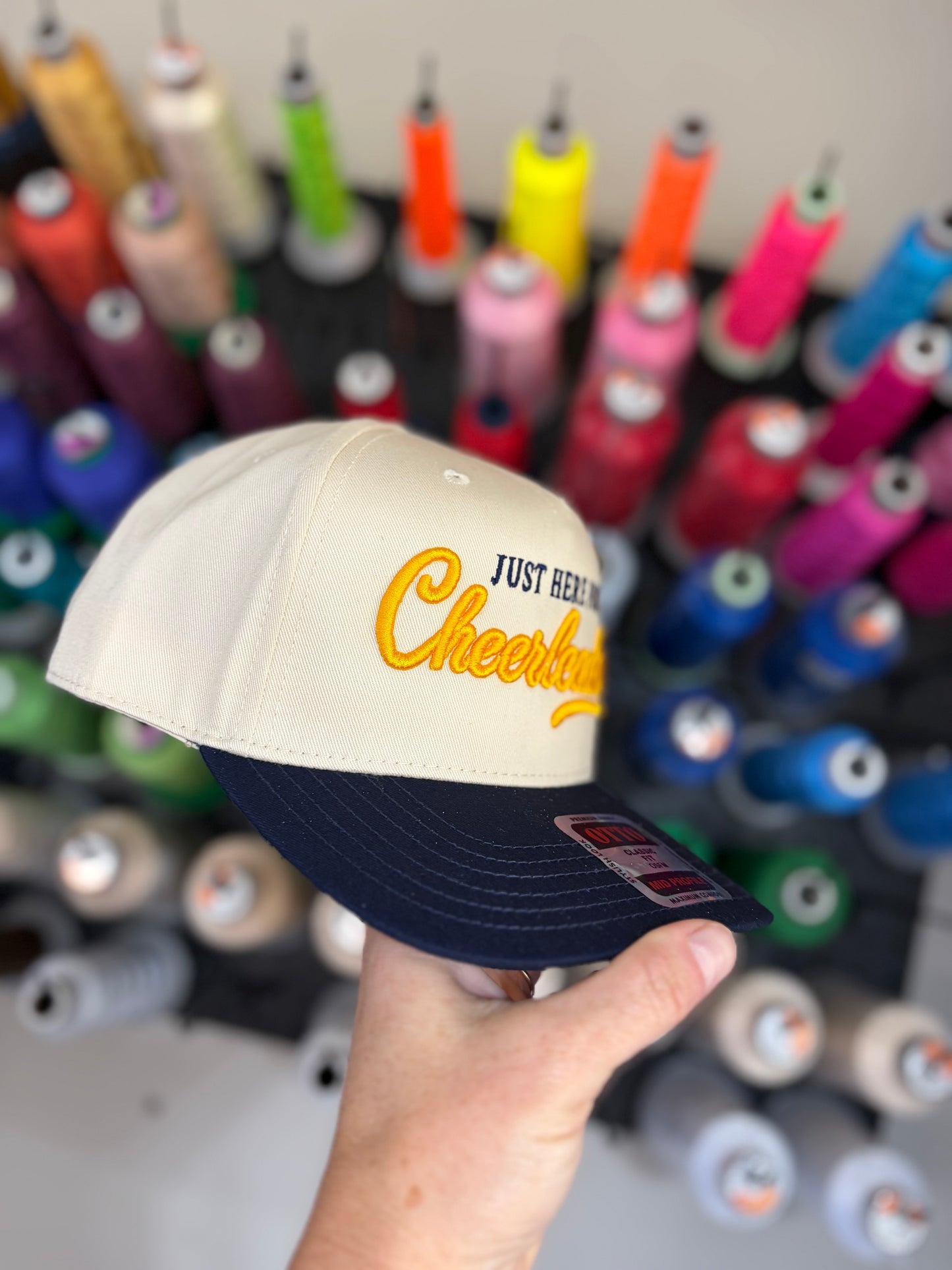 Here For The Cheerleaders 3D Puff Embroidered Hat