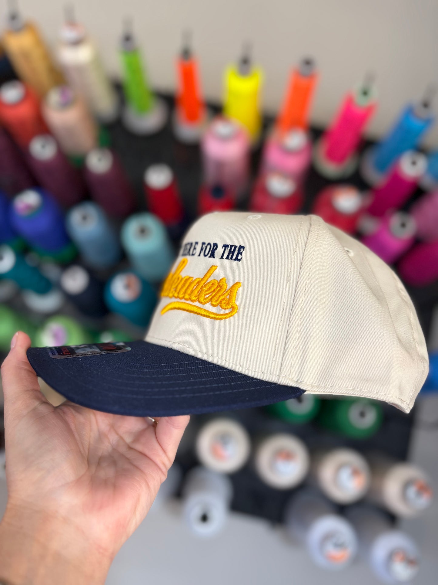 Here For The Cheerleaders 3D Puff Embroidered Hat