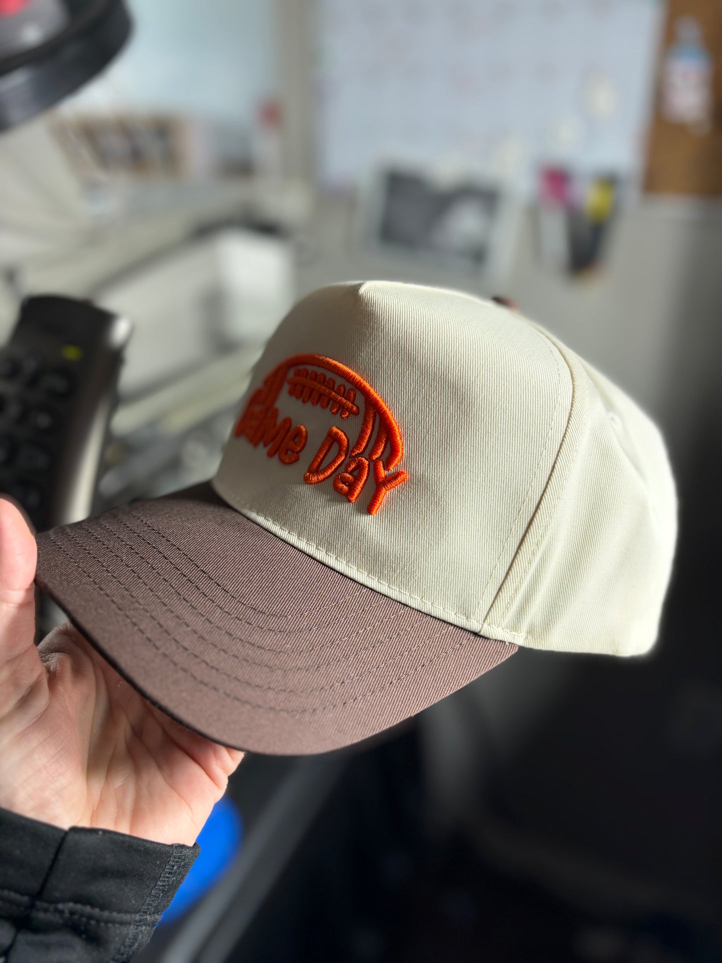 Football Game Day 3D Puff Embroidered Hat