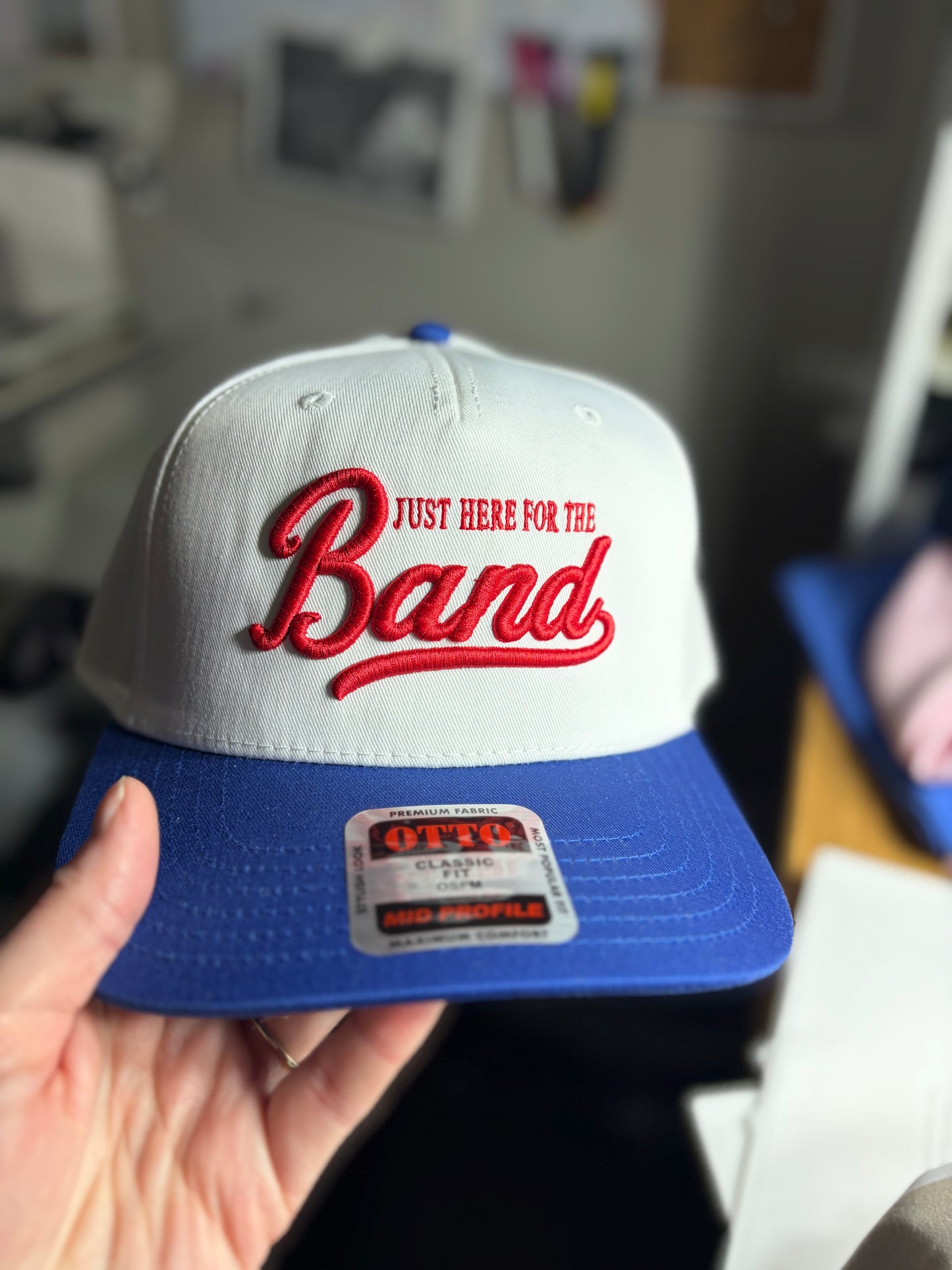 Here For The Band 3D Puff Embroidered Hat