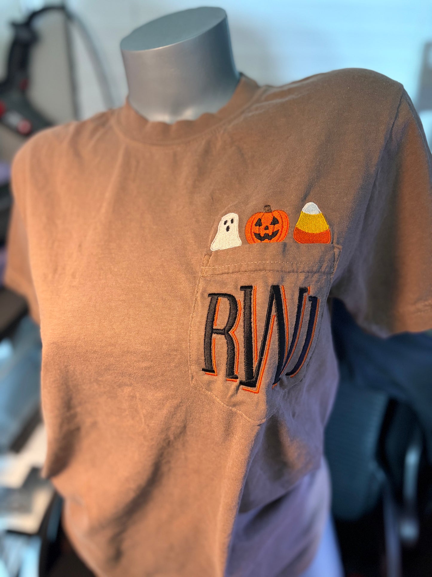 Spooky Trio Monogram Pocket embroidered Tee