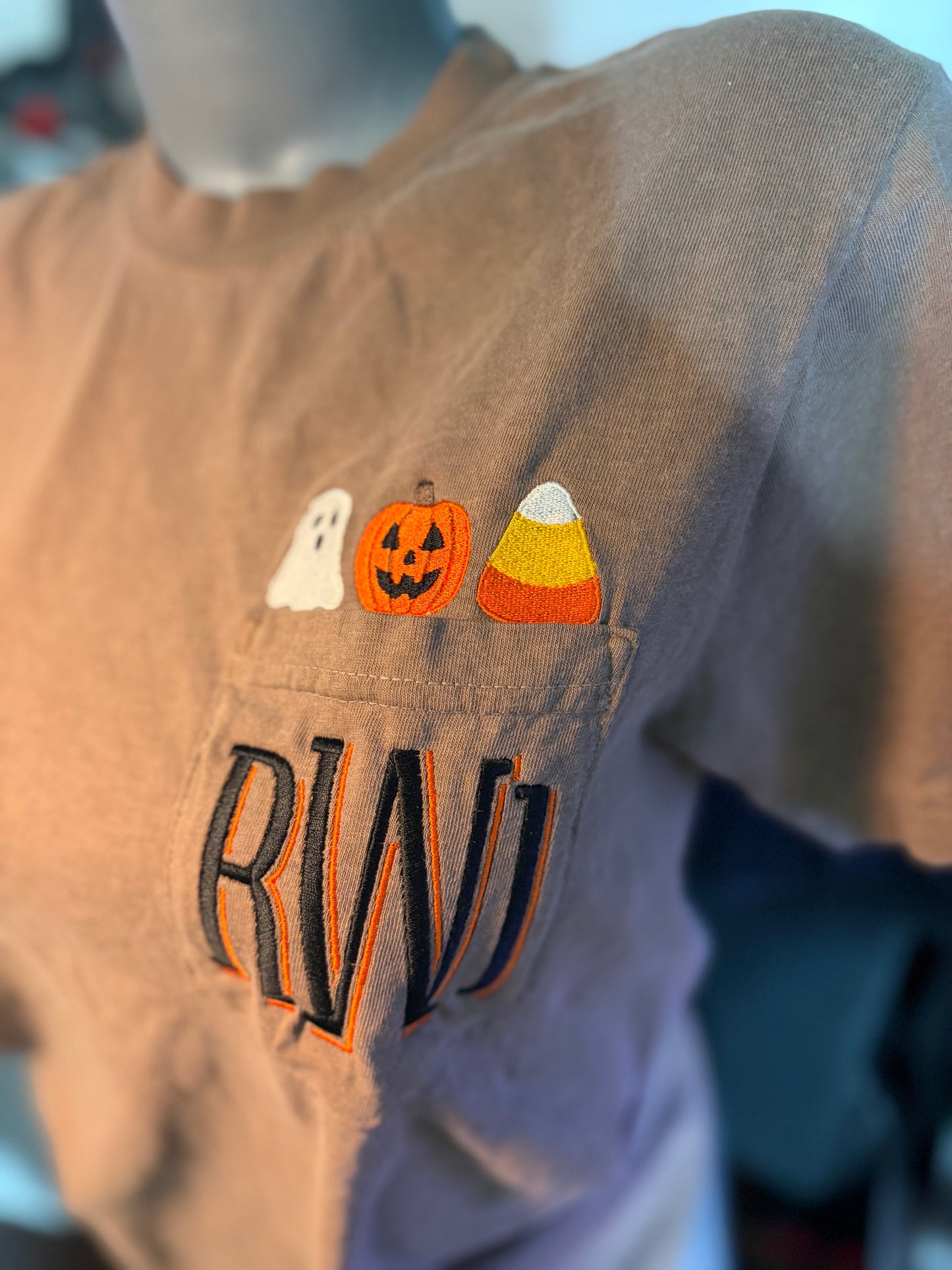 Spooky Trio Monogram Pocket embroidered Tee