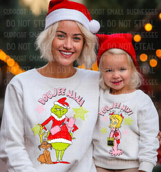 Boujee Mama Girl Christmas Shirts