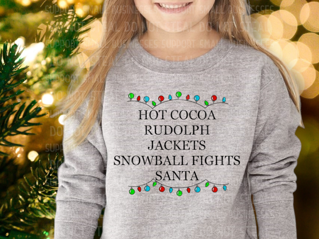 Christmas List Lights Shirts