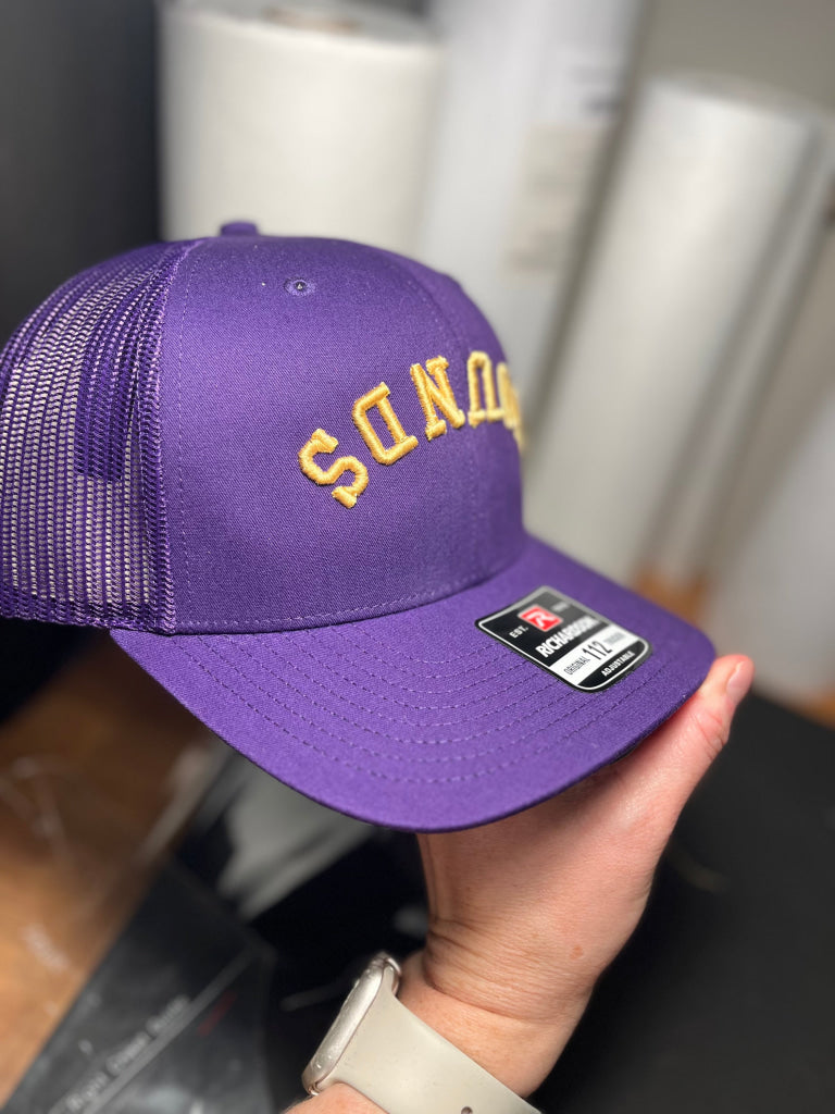 Curved Upside Down 3d Embroidered Hat