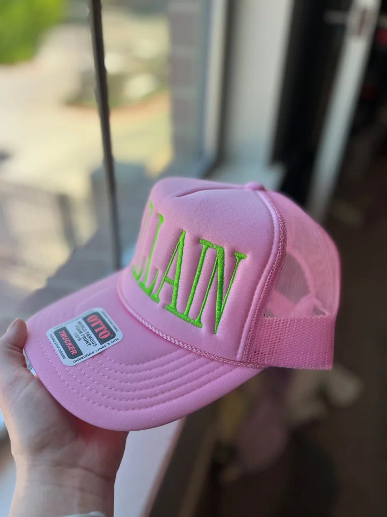 Custom Name Tall Font Foam trucker Hat