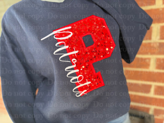Custom Varsity Letter Sequin Crewneck