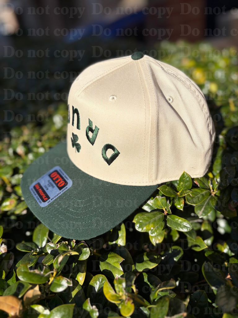 DRUNK upside down shamrock Otto hat