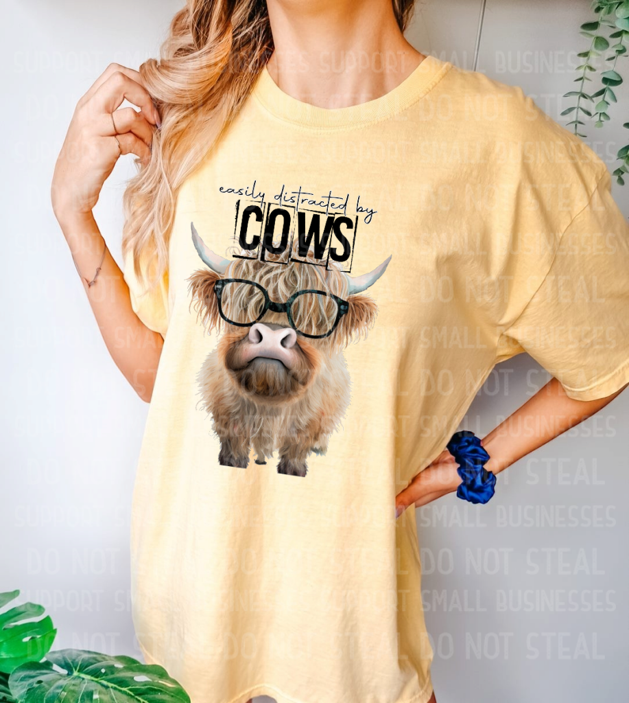 Easily Distracted By Cows Shirts