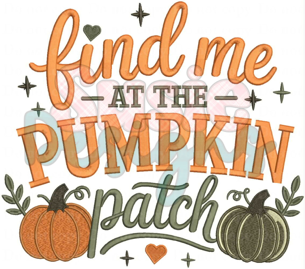 Find me at the pumpkin patch digital