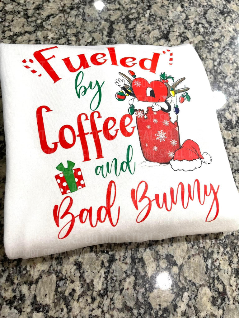 Fueled By Coffee And Bad Bunny Shirts