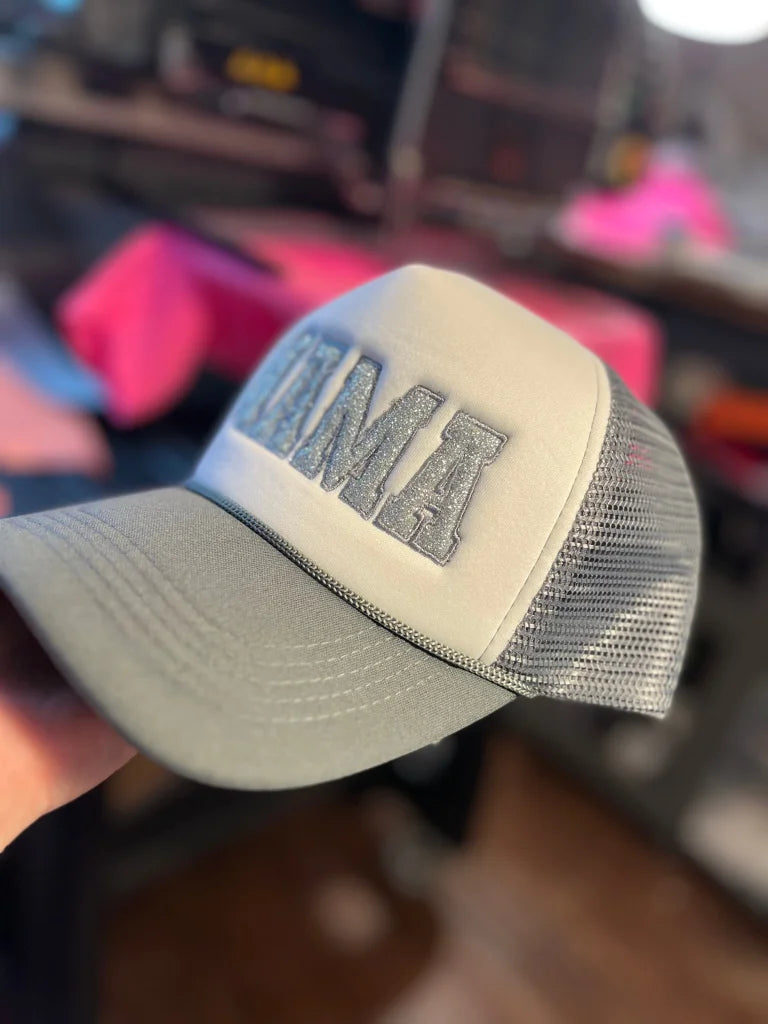 Glitter Applique Foam Trucker Hat