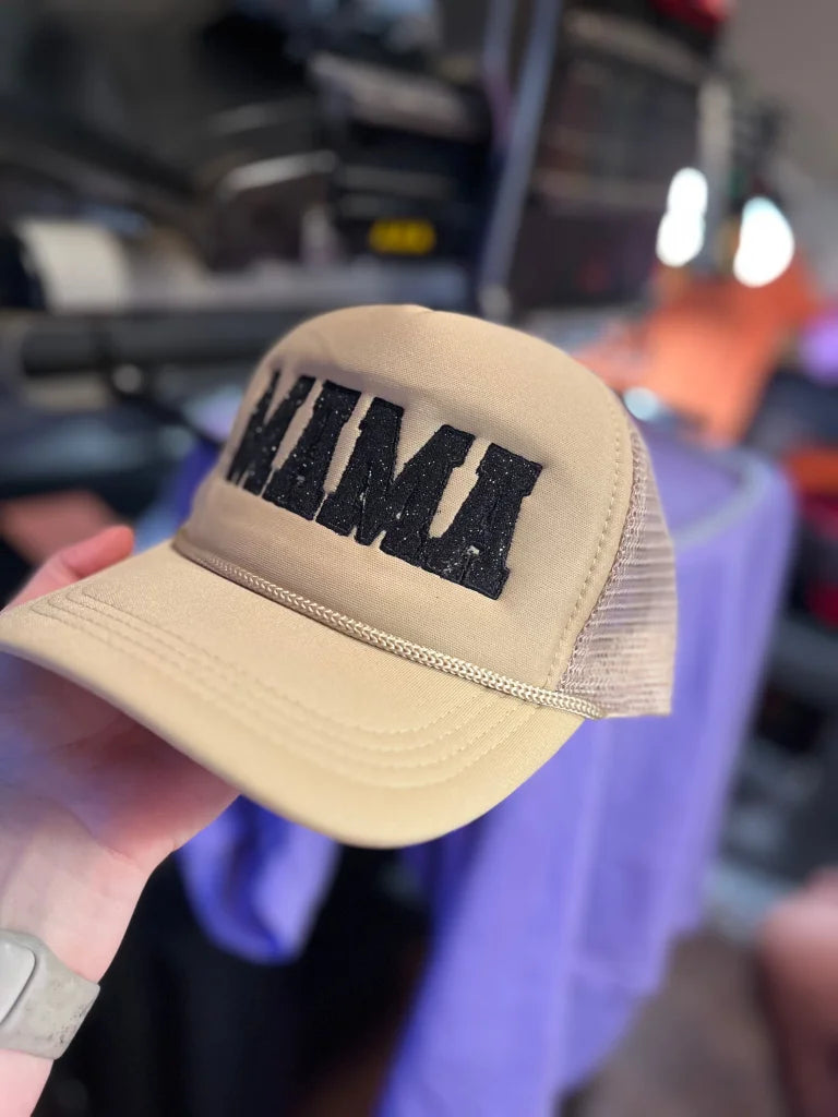 Glitter Applique Foam Trucker Hat
