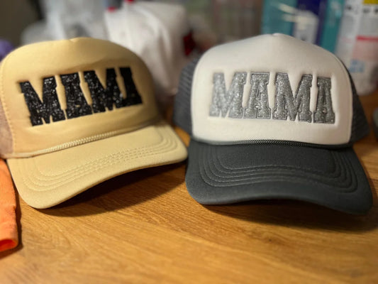 Glitter Applique Foam Trucker Hat