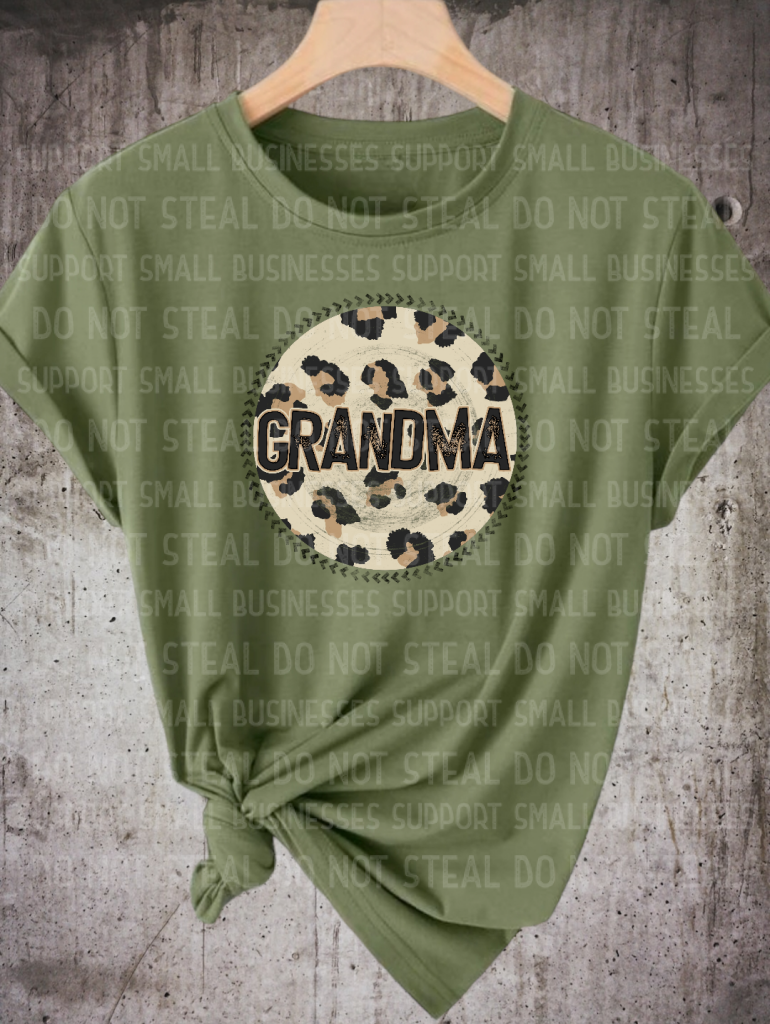 Grandma Leopard Distressed Shirts