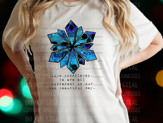 Like Snowflakes Single Flake Shirts