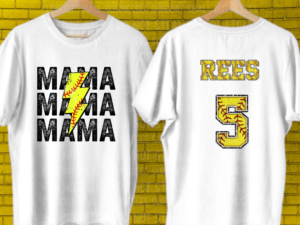 Mama Bolt Softball Shirts