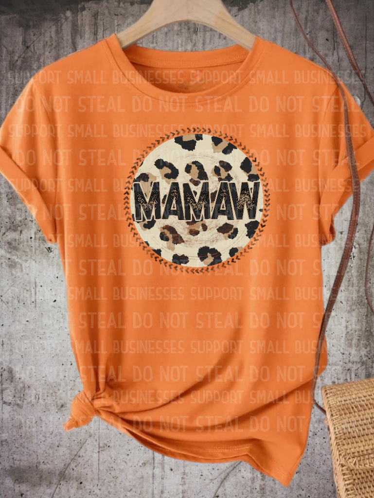 Mamaw Leopard Distressed Shirts