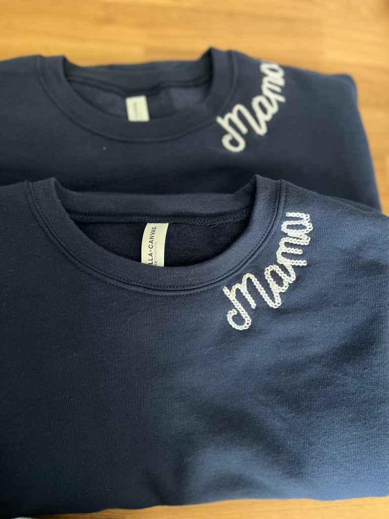 Neckline Name Embroidered