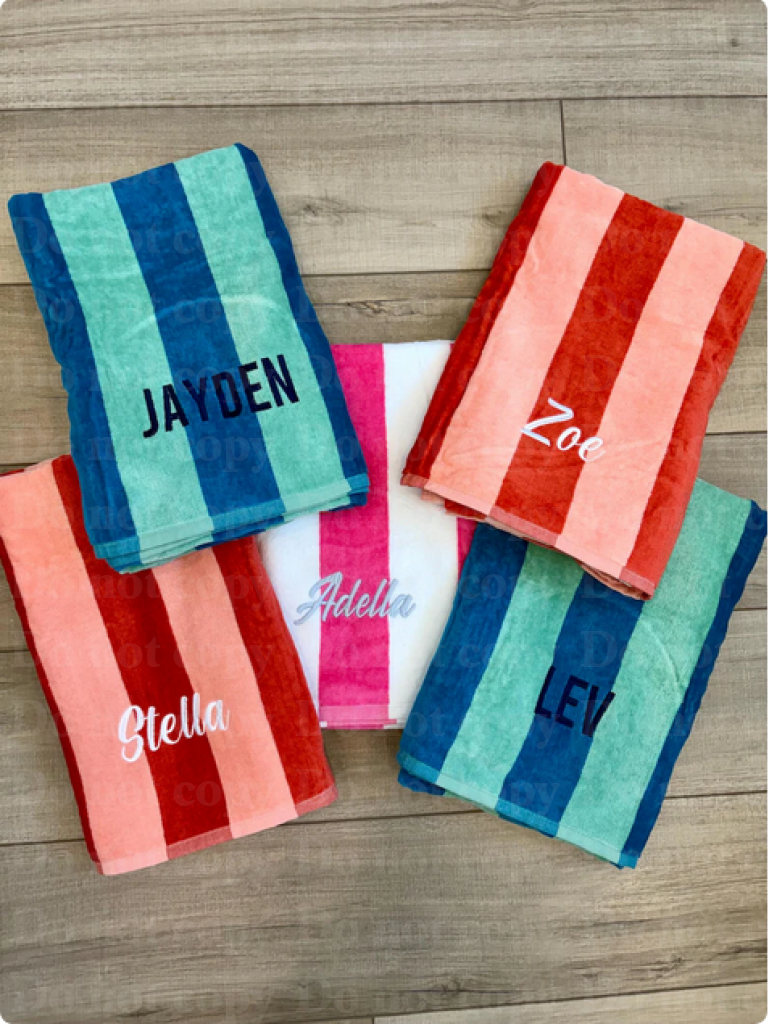 Personalized Embroidered Beach Towel Towel