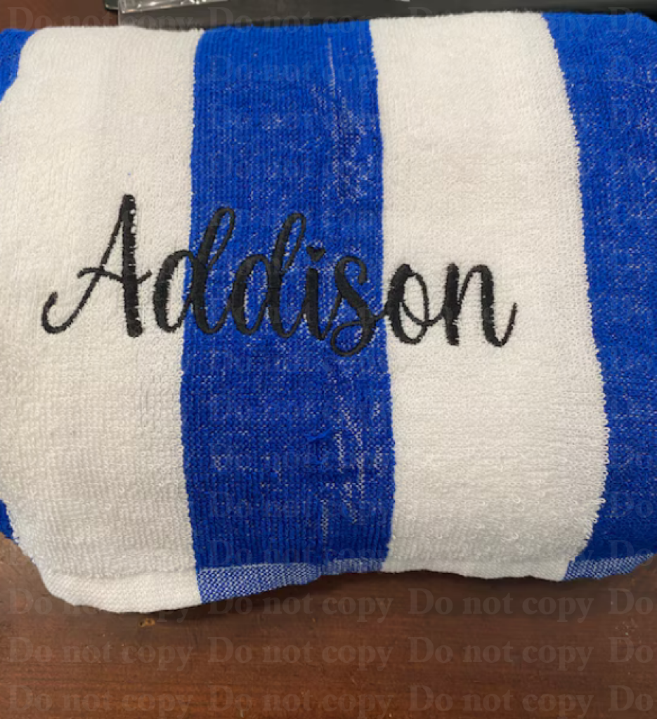 Personalized Embroidered Oversized Beach Towel Towel