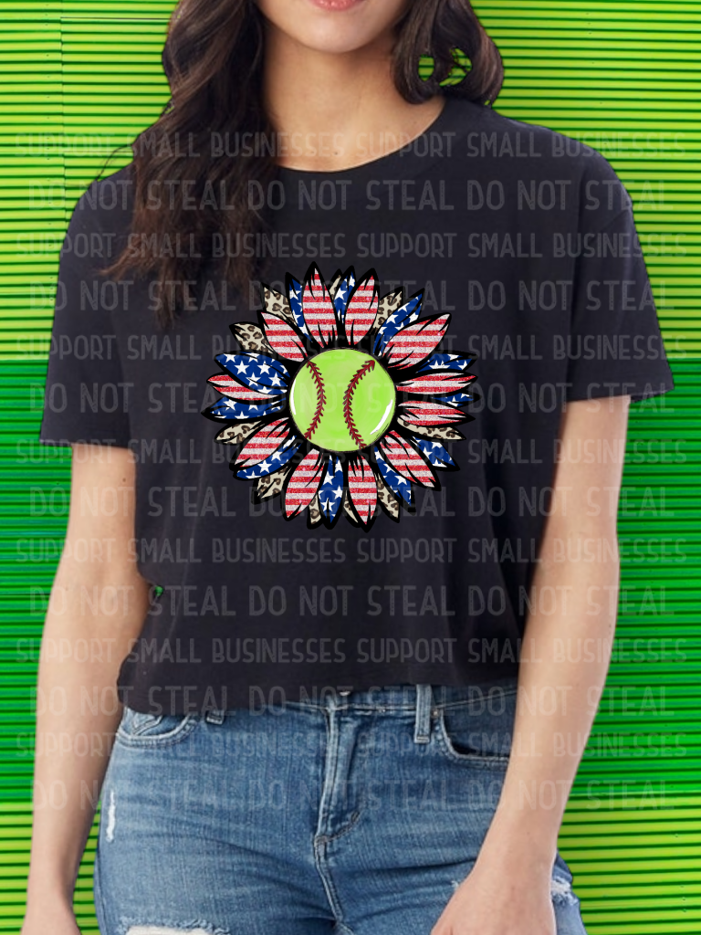 Softball Flower Shirts