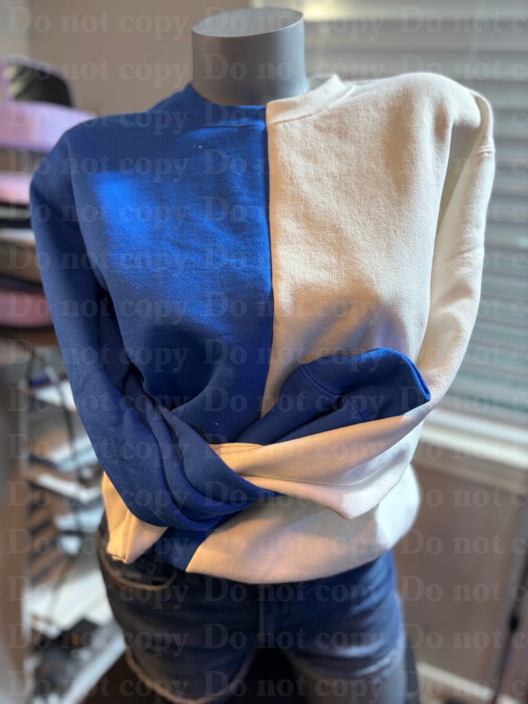 Split Color Crewneck