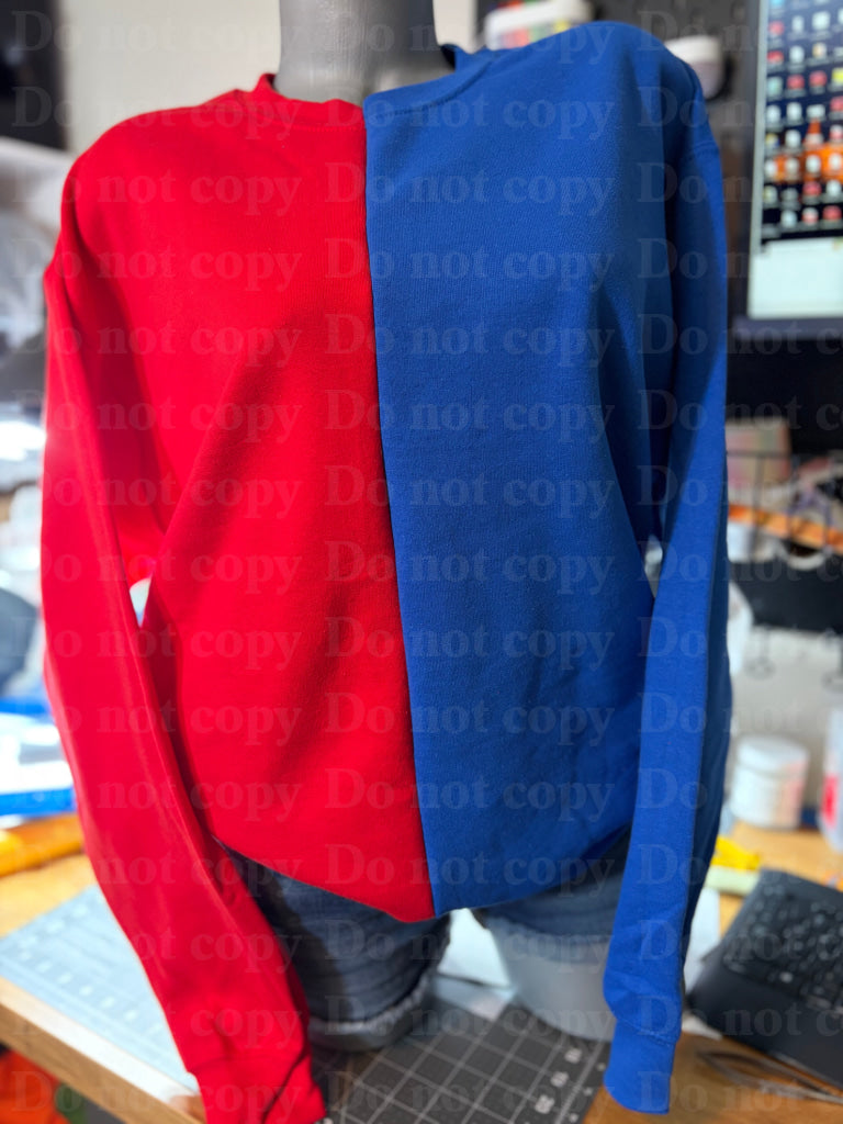 Split Color Crewneck