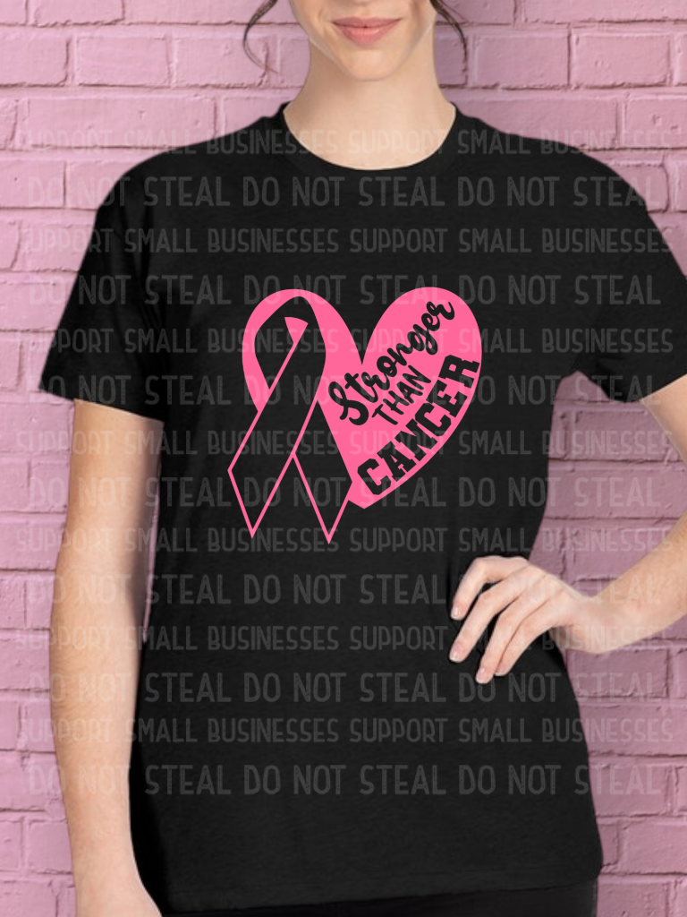 Stronger Than Cancer Heart Shirts