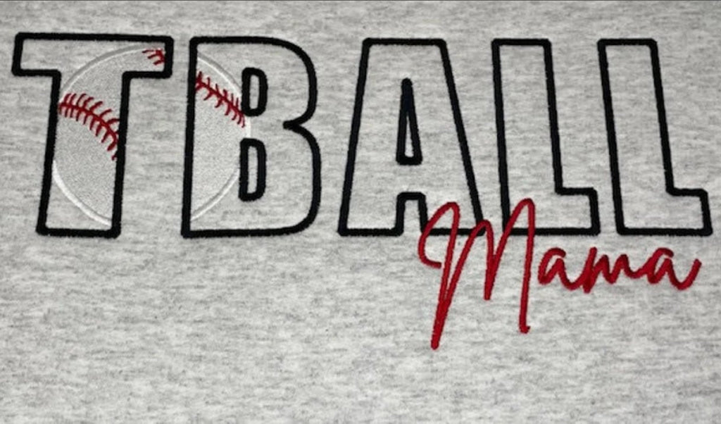 T Ball Fill Embroidered