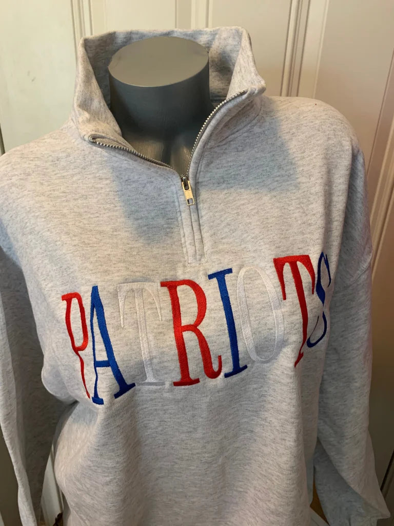 Tall Serif Font Mascot 1/4 Zip