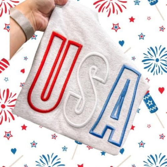 USA Large Puff Embroidery