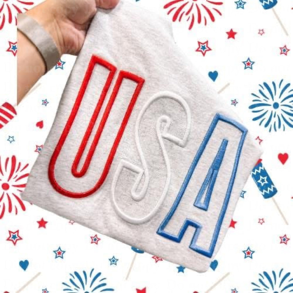 USA Large Puff Embroidery
