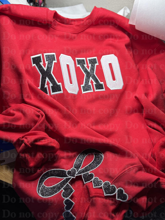 XOXO Glitter Applique Crewneck