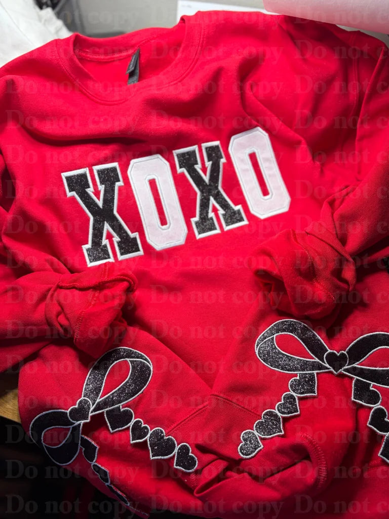 XOXO Glitter Applique Crewneck